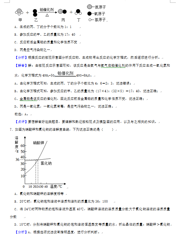 2023年威海市中考化學(xué)試卷真題及答案