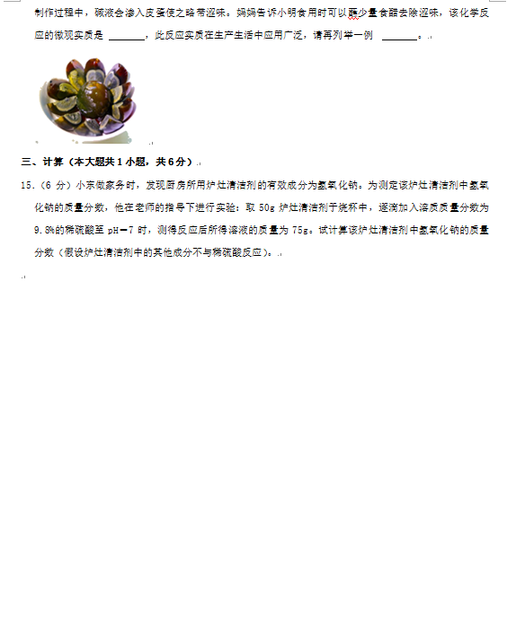 2023年威海市中考化學(xué)試卷真題及答案