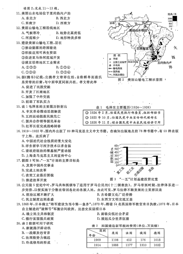 2023年溫州市中考社會試卷真題及答案
