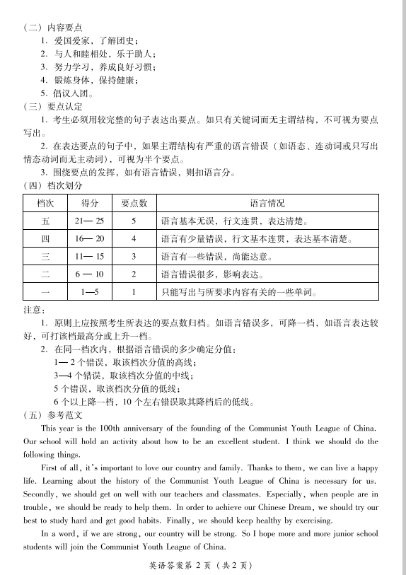 2023年樂(lè)山市中考英語(yǔ)試卷真題及答案