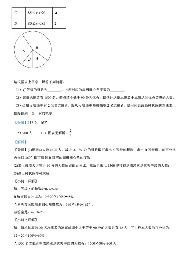2023年眉山市中考數(shù)學(xué)真題及答案