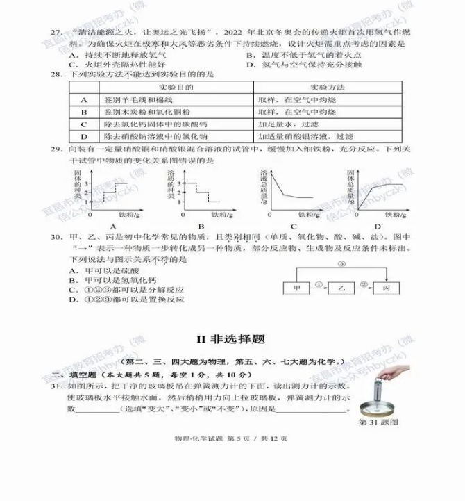 2023年宜昌市中考化學(xué)真題及答案
