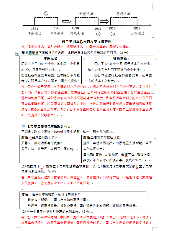 2023年襄陽(yáng)市中考?xì)v史真題及答案