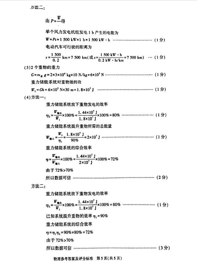 2023年陜西中考物理試卷真題及答案