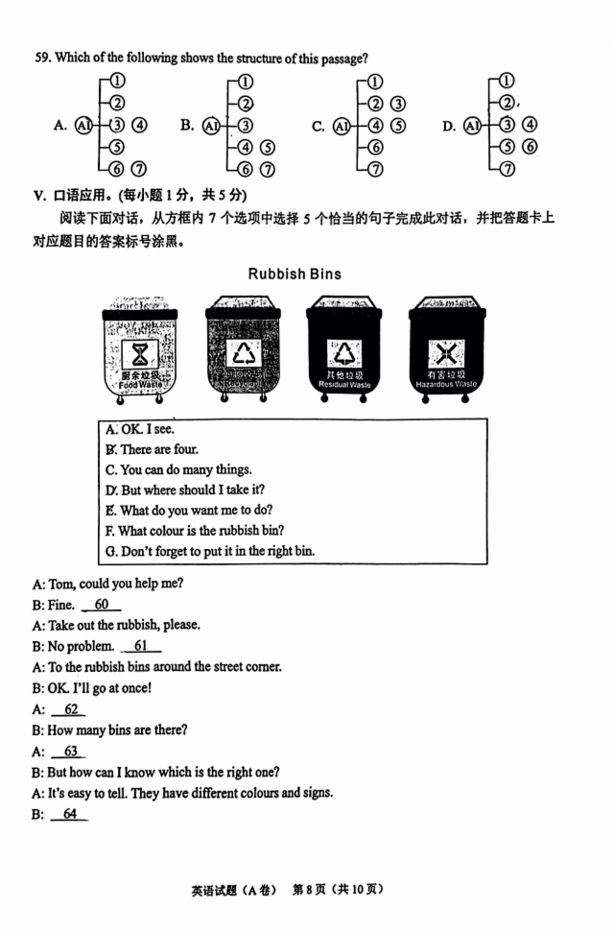 2023年重慶市中考英語試卷真題及答案