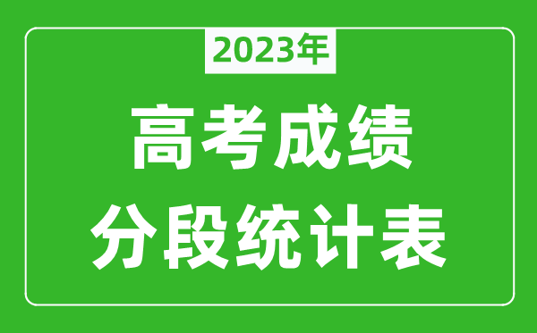 2023年全國高考成績分段統(tǒng)計(jì)表(完整版),各地高考一分一段表