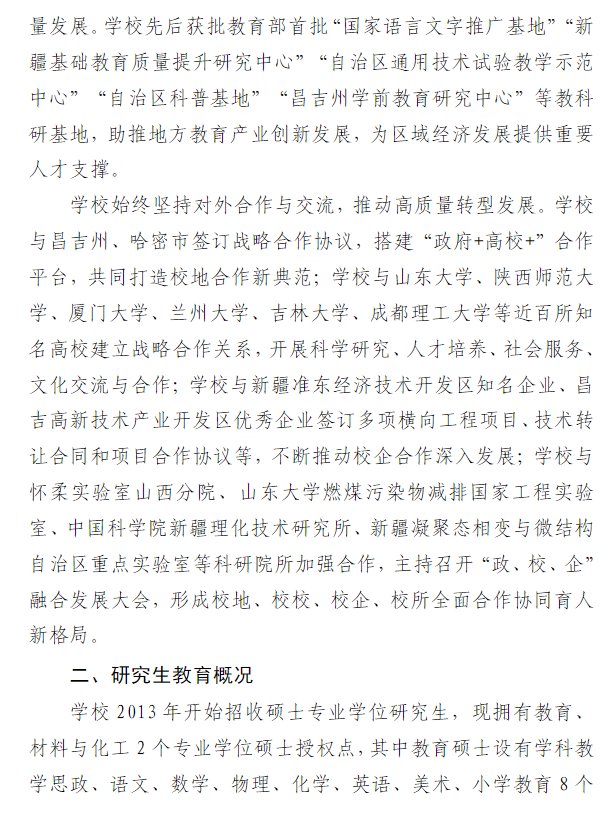 2024年昌吉學(xué)院研究生招生簡章及各專業(yè)招生計(jì)劃人數(shù)