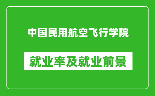 中國(guó)民用航空飛行學(xué)院就業(yè)率怎么樣,就業(yè)前景好嗎?