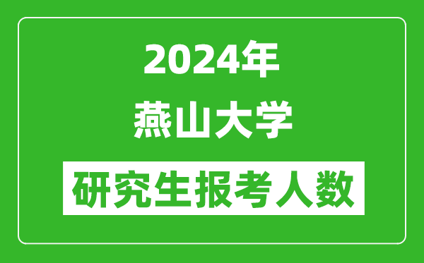2024年燕山大學研究生報考人數(shù)