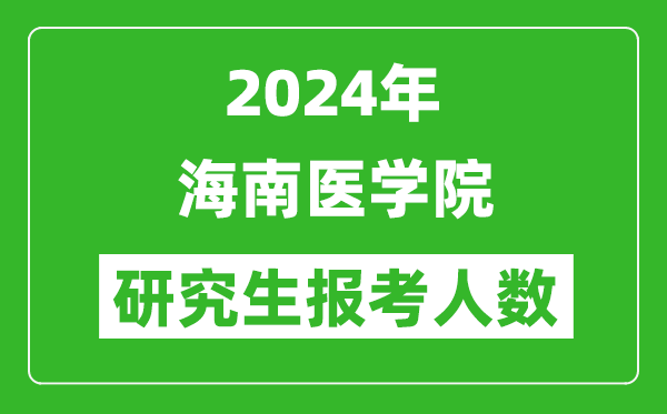 2024年海南醫(yī)學(xué)院研究生報(bào)考人數(shù)