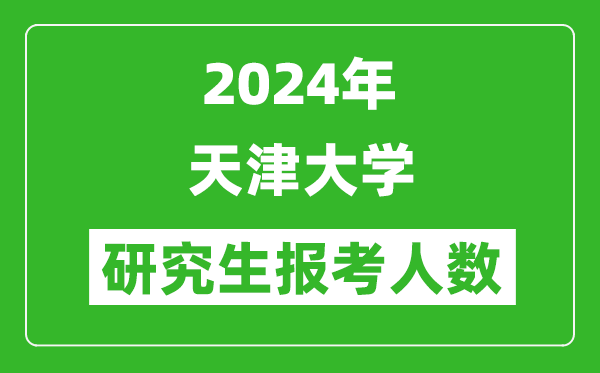 2024年天津大學(xué)研究生報(bào)考人數(shù)