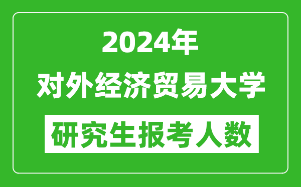 2024年對外經(jīng)濟貿(mào)易大學研究生報考人數(shù)