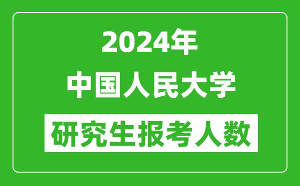 2024年中國(guó)人民大學(xué)研究生報(bào)考人數(shù)