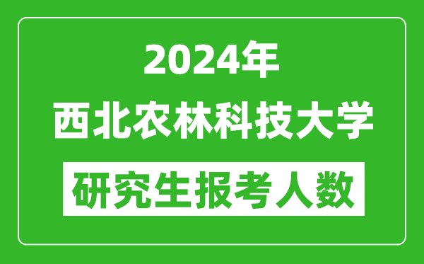 2024年西北農林科技大學研究生報考人數