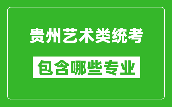 貴州藝術(shù)類統(tǒng)考包含哪些專業(yè)？