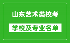 山東藝術類專業(yè)?？紝W校及專業(yè)名單
