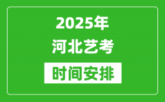2025年河北藝考時間具體是什么時候？