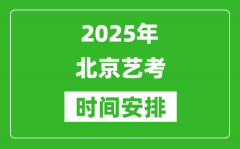 2025年北京藝考時間具體是什么時候？