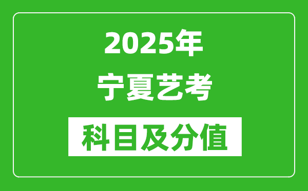 2025年寧夏藝考科目及分值設置,寧夏藝考滿分是多少