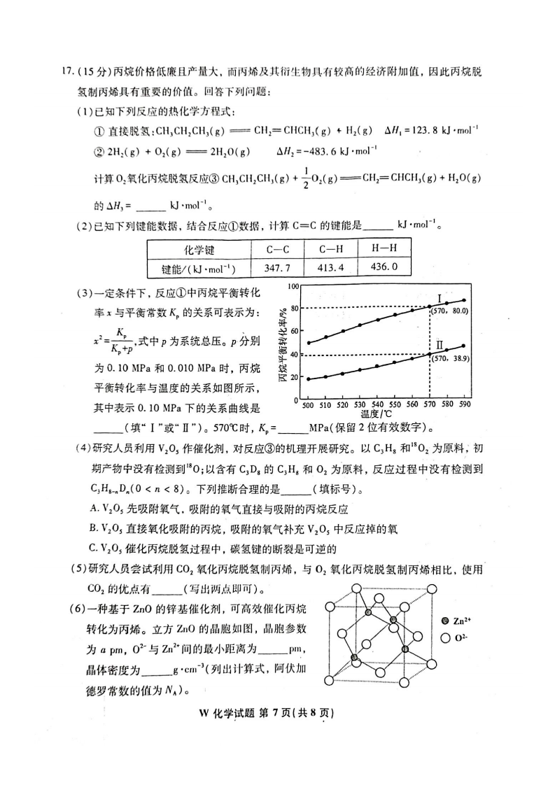 2024年七省聯(lián)考化學(xué)試卷及答案解析