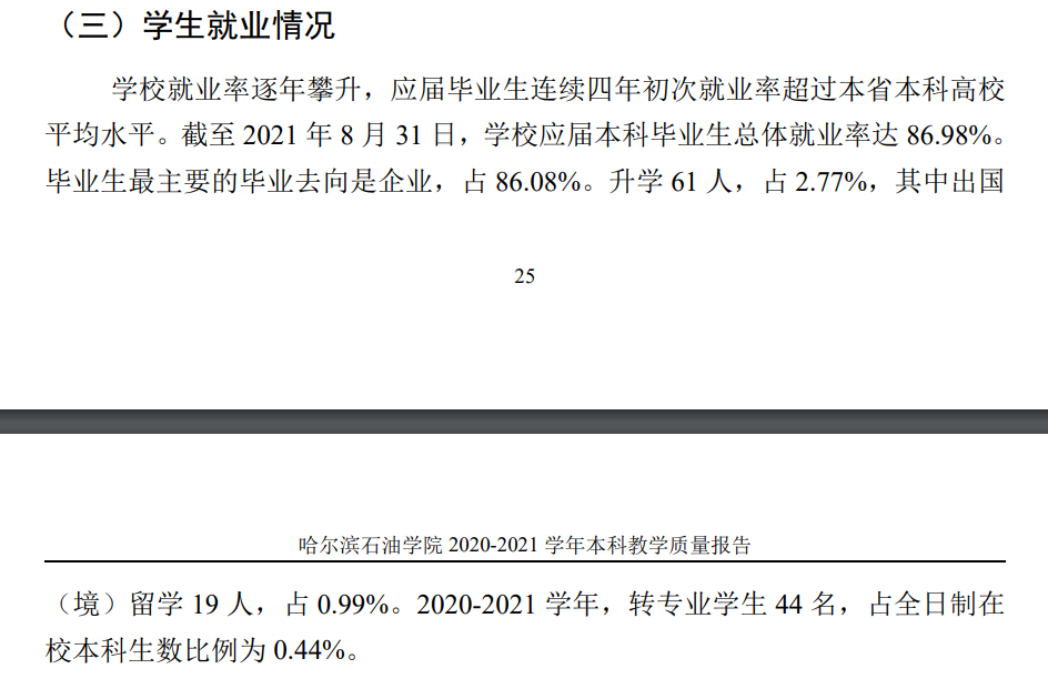 哈爾濱石油學(xué)院就業(yè)率怎么樣,就業(yè)前景好嗎？