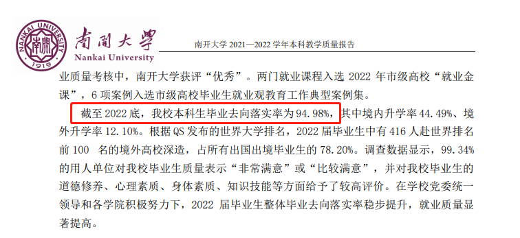 南開大學(xué)就業(yè)率怎么樣,就業(yè)前景好嗎？