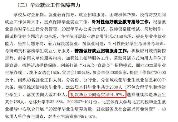 北京體育大學就業(yè)率怎么樣,就業(yè)前景好嗎？