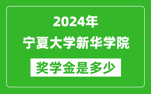 2024年寧夏大學(xué)新華學(xué)院獎(jiǎng)學(xué)金多少錢(qián),覆蓋率是多少？