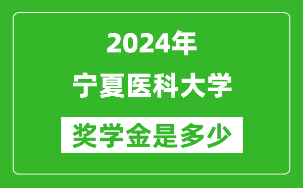 2024年寧夏醫(yī)科大學(xué)獎(jiǎng)學(xué)金多少錢,覆蓋率是多少？