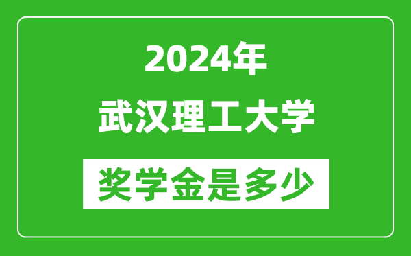 2024年武漢理工大學(xué)獎(jiǎng)學(xué)金多少錢,覆蓋率是多少？