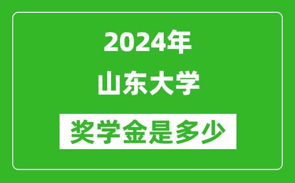 2024年山東大學獎學金多少錢,覆蓋率是多少？