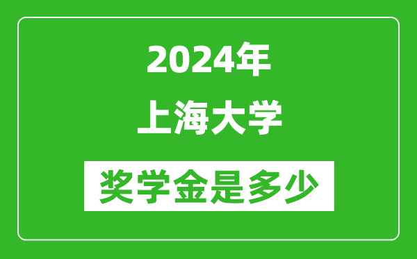 2024年上海大學(xué)獎(jiǎng)學(xué)金多少錢,覆蓋率是多少?