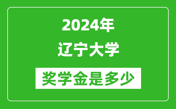 2024年遼寧大學(xué)獎(jiǎng)學(xué)金多少錢,覆蓋率是多少？