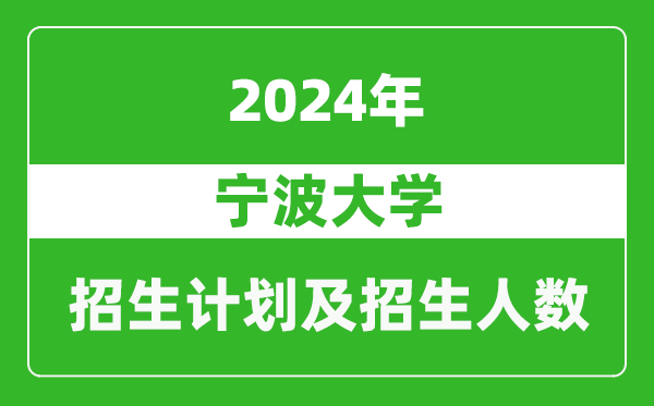 寧波大學2024年在上海的招生計劃及招生人數