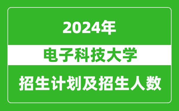 電子科技大學2024年在海南的招生計劃及招生人數