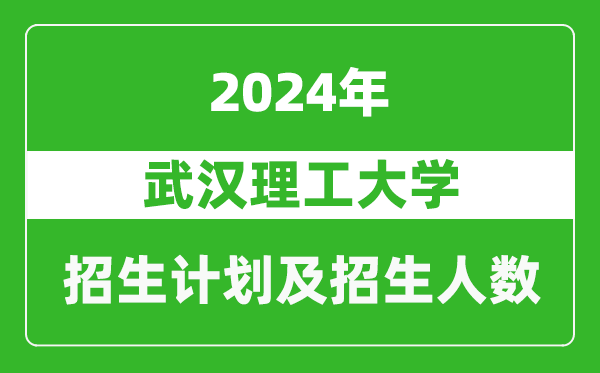 武漢理工大學(xué)2024年在海南的招生計(jì)劃及招生人數(shù)