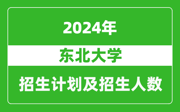 東北大學(xué)2024年在海南的招生計(jì)劃及招生人數(shù)