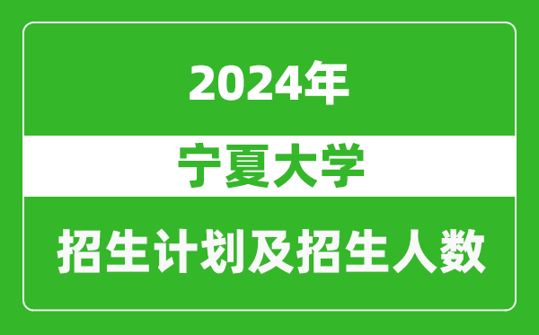 寧夏大學(xué)2024年在寧夏的招生計劃及招生人數(shù)