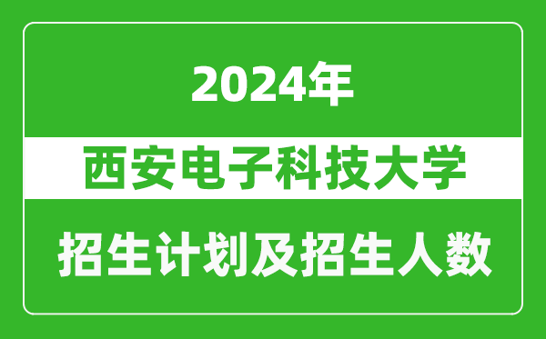 西安電子科技大學(xué)2024年在西藏的招生計(jì)劃及招生人數(shù)