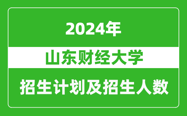山東財經(jīng)大學(xué)2024年在黑龍江的招生計劃及招生人數(shù)