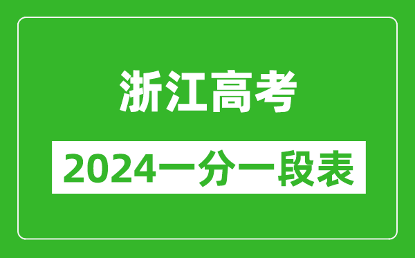 浙江高考分?jǐn)?shù)線2024年一分一段表(高考成績分?jǐn)?shù)段)