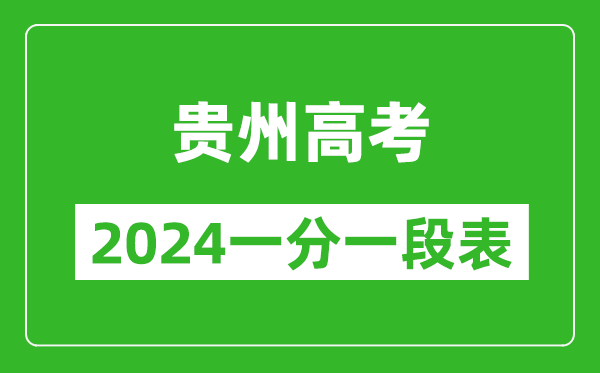 貴州高考分?jǐn)?shù)線2024年一分一段表(物理類+歷史類)