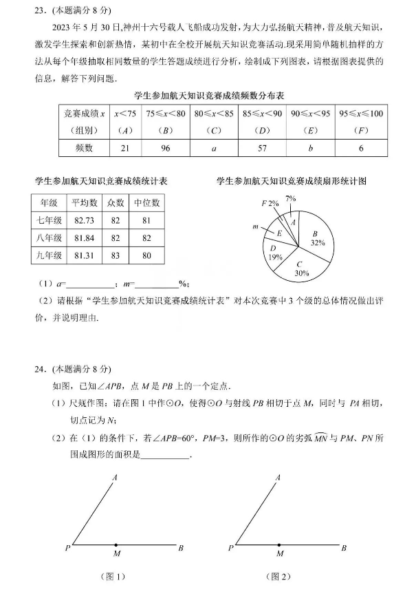 2024年無(wú)錫中考數(shù)學(xué)試卷真題及答案解析