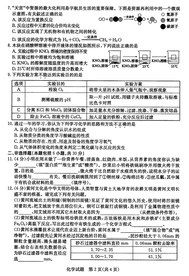2024年菏澤中考化學(xué)試卷真題及答案解析
