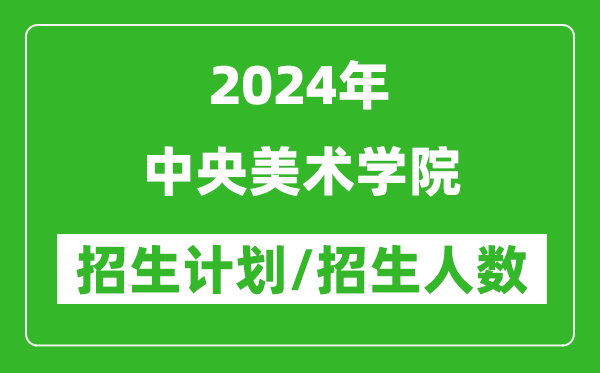 2024年中央美術(shù)學(xué)院各省招生計(jì)劃及各專業(yè)招生人數(shù)是多少