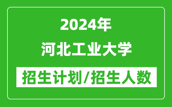 2024年河北工業(yè)大學(xué)各省招生計劃及各專業(yè)招生人數(shù)是多少