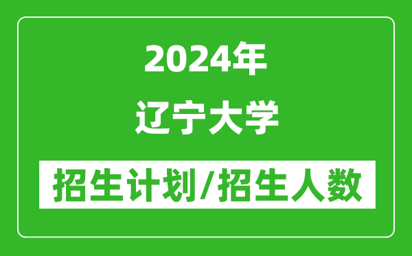 2024年遼寧大學各省招生計劃及各專業(yè)招生人數(shù)是多少
