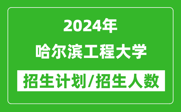 2024年哈爾濱工程大學(xué)各省招生計劃及各專業(yè)招生人數(shù)是多少
