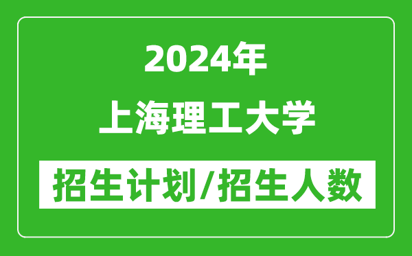 2024年上海理工大學各省招生計劃及各專業(yè)招生人數(shù)是多少