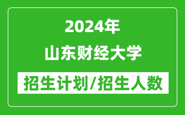 2024年山東財(cái)經(jīng)大學(xué)各省招生計(jì)劃及各專業(yè)招生人數(shù)是多少